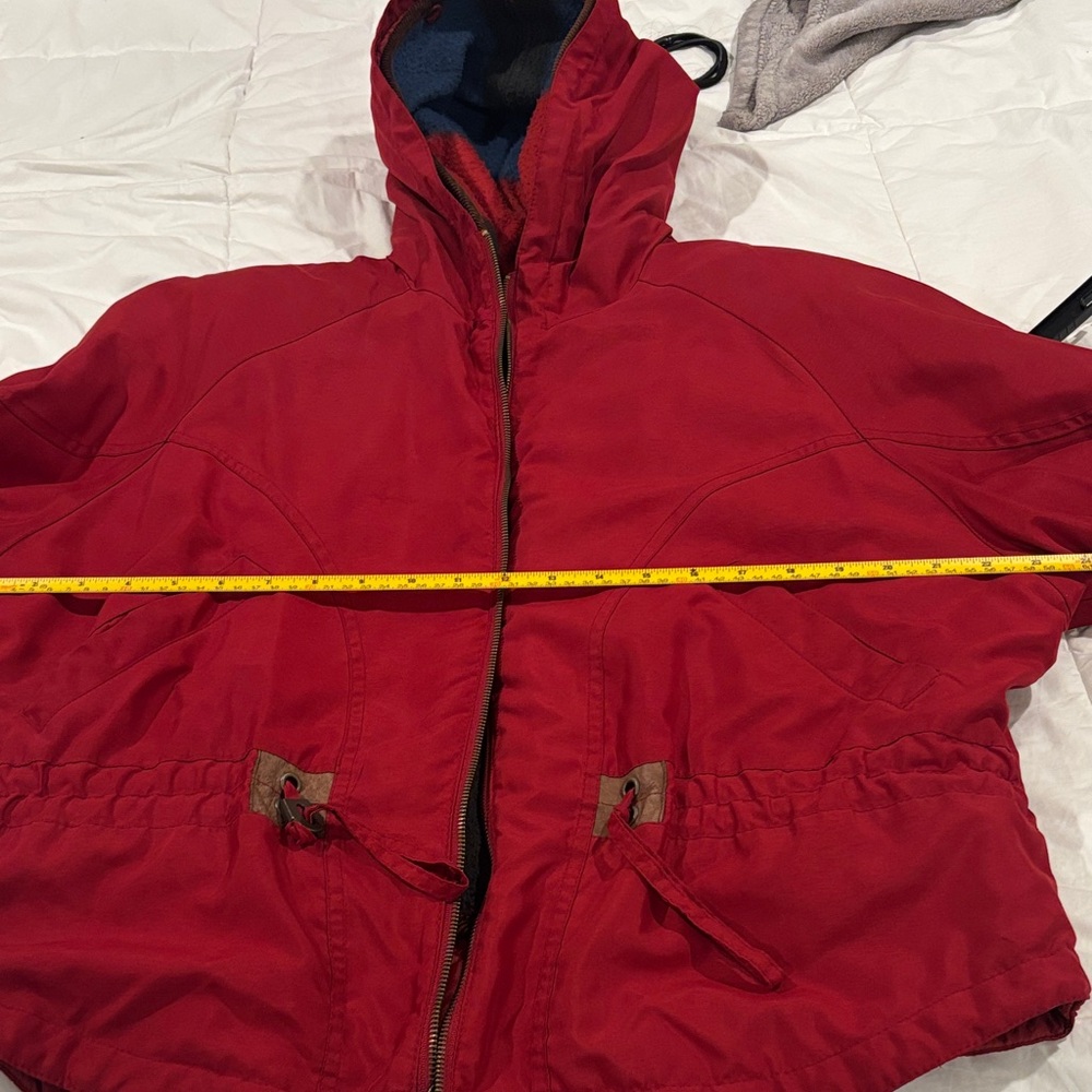 Y2K Express Red and Gray Hooded Jacket - Picture 13 of 15